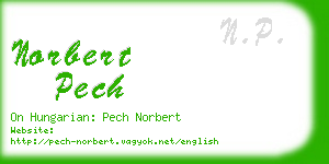 norbert pech business card